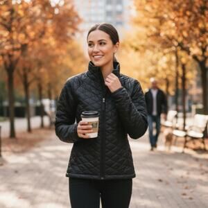 The North Face Veste Doudoune Matelassée Femme Small Noir Nylon 100% polyester